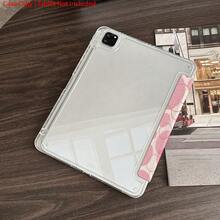 1 chiếc ốp lưng máy tính bảng màu hồng chấm bi, mặt sau trong suốt, có chân đế gập ba, tự động tắt/mở màn hình, tương thích với iPad Pro 11, Air 11/13 M3, 11 A16, thế hệ thứ 10/9/8/7, Air 4/5, 10.9/10.2/9.7 inch & Galaxy Tab S10/S9/S8 Series, Tab A9+/A8, S10 FE/S9 FE, 11/12.4 inch - Nhiều màu - Xem 5