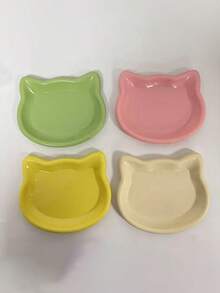 1/2/4件組彩色卡通貓咪寵物碗，防滑淺盤餵食盤，適用貓咪、幼貓與小型犬，輕量乾濕糧碗，可盛裝乾糧、零食、罐頭與水，易清洗多用途室內寵物碗，多色可選 - 150ml - 查看 14