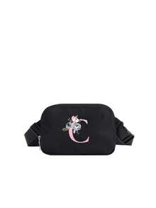 1pc Girls Waist Bag, Fashion Crossbody Waist Bag With Adjustable Strap, Suitable For Daily, Outdoor, Travel, Hiking, Running, Cycling, Portable And Ideal Gift - Black - View 16