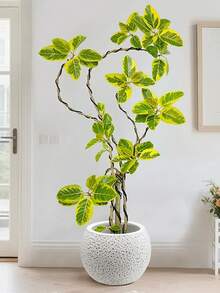 1个大型圆形塑料花盆，落地式人造植物装饰盆，宽直径双层圆形塑料花盆，多肉植物盆，树盆，大型圆形球形家居装饰，酒店人造绿色植物盆，适合室内外种植，多种尺寸可选，经久耐用，适用于家庭、庭院、花园 - A - 查看 7