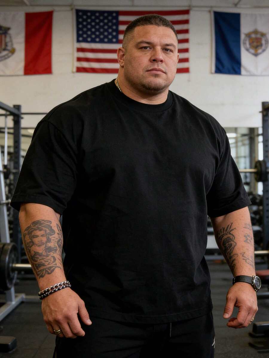 大尺碼男士運動短袖T恤,舒適透氣寬鬆版型健身訓練壓縮上衣,適合夏季,黑色 - 黑色 - 查看 1