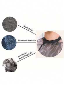 1pc Waterproof Hairdressing Cape – Perm & Hair Care Cape; Thickened Waterproof Material, Salon Accessory, Adjustable Neckline; Versatile Hairdressing Apron Suitable For Both Professional Salons And Home Use. - Multicolor - View 6