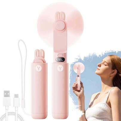 Portable Handheld Mini Fan, Foldable Digital Display USB Rechargeable Lightweight Handheld Fan, Suitable For Travel, Outdoor, Cute Pocket Fan, Stay Cool Anytime Anywhere, Ideal For Spring & Summer, Bridesmaid Gift, Room, Bedroom Decor, Beach, Travel, Men & Women, Vacation, Cute Item,Outdoor,Garden,Travel Essentials,Portable Essentials,Beach Essentials,Graduation Season,Commencement,Graduation Ceremony,Graduation Gift,Graduation Present,Graduation Gift,Graduation Present,Congrats Grad,Congratulations Graduate,Valedictorian,Finish School,Graduation Party,Outdoor Essentials,Travel Portable,Hiking Essentials,Camping Essentials,Portable Tools,Summer Essentials ,Summer Portable