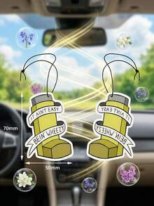 1 pieza Ambientador colgante para coche con forma de inhalador divertido, almohadilla de fragancia duradera, adorno desodorizante lindo, adecuado para vehículo, armario, clóset, hogar y habitación, tarjeta de fragancia colgante creativa - Multifragancia - Ver 8