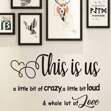Brodark Hình dán tường có thể tháo rời mới với khẩu hiệu tiếng Anh "This Is Us" dành cho phòng khách và phòng ngủ. - 1PC - Xem 5