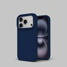 1 ốp lưng silicon lỏng tối giản, tương thích với iPhone 17 Air, 16, 14, 13, 12, 15, 11Pro Max Plus/7g/8plus/XS MAX/XR, có lớp nhung bảo vệ ống kính, món quà lý tưởng dành cho phụ nữ. - Xanh đậm - Xem 4