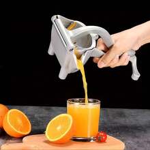 1pc Stainless Steel & Plastic Manual Lemon Juicer, Easy Squeeze Design, Suitable For Extracting Lemon & Orange Juice, Kitchen Tool - Silver - View 5