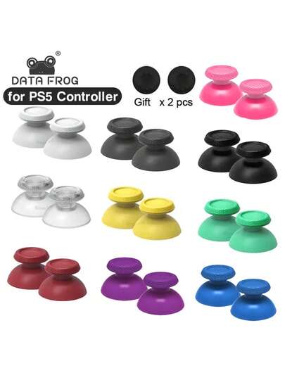  DATA FROG Tapa de joystick 3D, 5 piezas de botones de palanca de mando de repuesto, 5 piezas de botones de palanca analógica, accesorios de controlador de juego