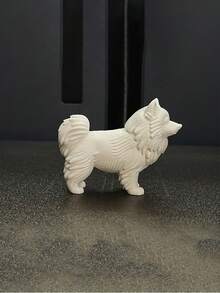 1/2 Stück süße Samojedhund Harz Statue - Heimdekoration für Haustierliebhaber, einzigartiges Geschenk für Hundebesitzer - 1PC - Übersicht 6