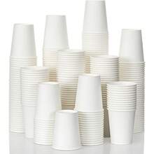 [100/50/40/30/25/20/15/10/5 chiếc/bộ] Cốc giấy trắng 9oz (khoảng 237ml) dùng cho cà phê, nước, đồ uống, sữa, nước ép, thích hợp cho đồ uống nóng/lạnh, văn phòng, tiệc tùng, dã ngoại, du lịch. - trắng - Xem 6