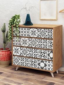 SUPSTICKER 1 Rollo de Pegatina para Escalón Estilo Boho, PVC Despegable y Adhesivo Removible, 7.09x41.81in, Para Escaleras, Gabinetes, Entrada y Pared - 1 pieza - Ver 6