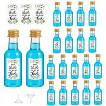 48个25毫升/50毫升迷你酒瓶套装，迷你空塑料小瓶带盖，密封葡萄酒瓶，迷你葡萄酒瓶，酒吧派对用品，适合感恩节、万圣节和圣诞节，经久耐用，可用于盛装果汁、酱汁、咖啡等。 - 25ml/0.85oz - 查看 16