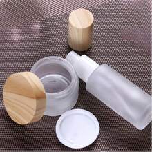 1 Chai xịt thủy tinh mờ rỗng, đựng mỹ phẩm, sữa dưỡng thể, nắp vân gỗ, chai du lịch có thể tái sử dụng, chai nước hoa. - Nhiều màu - Xem 5