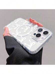 Funda de teléfono con estampado de moño azul, compatible con iPhone 16 Pro Max/15/14/13/12/11, S25U S24U S23U, A16 A15 A35 A36, funda protectora resistente al agua, a los golpes y a los arañazos, regalo de primavera - Estilo 2 (1 pieza) - Ver 2