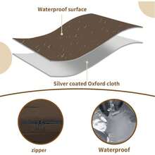 DUJUIKE 100% Waterproof Dog Bed Cover, Dog Crate Mat Cover, Pet Mat Replacement Protective Cover, Washable And Detachable Mat Protective Cover, Durable Oxford Fabric With Zipper (Coffee Color) - Coffee Brown - View 3