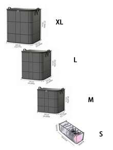 1/4 túi đựng đồ dày màu đen, dung tích lớn, dùng làm túi đựng điện thoại, túi sắp xếp tủ quần áo, túi đựng chăn ga gối đệm và quần áo, túi đựng đồ gấp gọn tiện dụng, thích hợp cho phòng ngủ, tủ quần áo, gầm giường, phòng khách, ký túc xá, vật dụng cần thiết để sắp xếp quần áo. - Nhiều màu - Xem 16