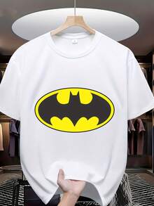 Warner Bros Estas camisetas de manga corta para hombre con logo estampado son suaves, cómodas e ideales para el verano. Su diseño de manga corta es práctico y elegante. Confeccionadas con esmero, son perfectas para el día a día y también un regalo ideal para cumpleaños o celebraciones navideñas. - Blanco - Ver 1