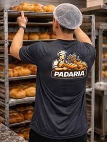 T-Shirt For Bakery Uniform/Confectionery, Polyester - Black - View 7