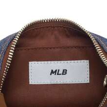 MLB 2026 春季新款牛仔配色单肩包，休闲户外运动肩包，3ABQMV35N-50INS - 藍色/棕色 - 查看 8