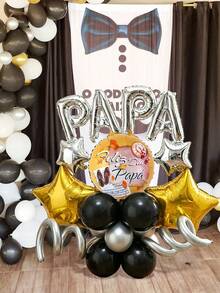 26件組父親節氣球套組，適用於父親節慶祝裝飾、房間佈置、父親節派對裝飾、爸爸生日、最佳爸爸節日裝飾、拍照道具、送給爸爸的禮物、父親節花環柱氣球 - 彩色 - 查看 7