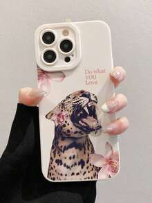 Funda protectora de teléfono antideslizante y gruesa con diseño de tigre pintado en estilo simple y bohemio, compatible con fundas para iphone 11/11 pro/11 pro max/12/12 pro/12 pro max/13/13 pro/13 pro max/14/14 pro/14 pro max/15/15 pro/15 pro max/16/16 pro/16 pro max/17/17 pro/17 pro max - Estilo (1 pieza) - Ver 2