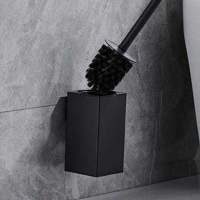 1 Giá đỡ chổi cọ toilet gắn tường bằng nhôm, bền chắc, không góc chết, không cần điện.