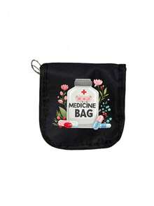 A Portable Medicine Bag/Box With Printed Pill And Tablet Designs, Easy To Carry For Travel. Suitable For Daily/Outdoor/Travel Medication Use, It'S An Essential Medical Accessory For Health-Conscious Individuals And Frequent Travelers. This Multi-Functional Fabric Medicine Bag Is Also A Portable Medical First-Aid Kit, Outdoor Travel Medicine Bag, Or Dormitory First-Aid Medicine Storage Bag (Available In Multiple Colors). - Multicolor - View 16