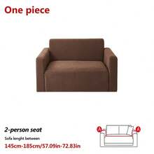 1件装弹力宠物友好型沙发套，四季通用宽松沙发套，防滑客厅沙发保护套，完全防尘，适用于双人、四人和三人沙发 - 彩色 - 查看 34