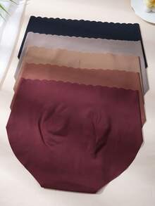 5条装女士中腰无缝柔软舒适日常内裤 - 彩色 - 查看 3