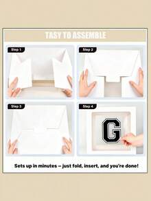 2026 Luxury Graduation Party Decorations, White Graduation Decor, Minimalist Style Graduation Ball Gift Box Set, Suitable For Middle School, High School, University And Other Grade Graduation Parties. Reusable Balloon Box For Graduation Photo Booth And Ball Party Supplies, Printed With "Class Of 2026", "2026: I'm Proud Of You", Congratulatory Graduation Party Decorations Suitable For Any Grade. - White Balloon Box - View 9
