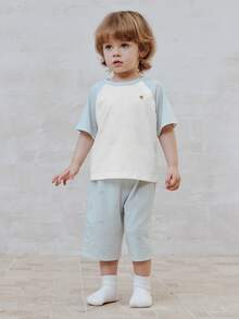 mini bala 婴儿家居服套装 夏季柔软速干透气防螨睡衣 2026 舒适儿童睡衣 - 藍色調 - 查看 3