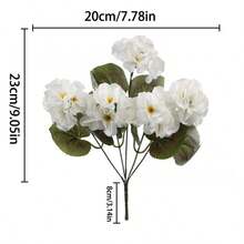 1/4 pièces Fleurs de géranium artificielles, faux buissons de géraniums roses, fleurs en soie artificielles résistantes aux UV pour jardinière extérieure, panier suspendu, clôture de jardin, boîte à fenêtre de patio et porche. Fausses fleurs de géranium rose, plantes de géranium en soie artificielles avec feuilles vertes, fleurs artificielles inaltérables pour mariage, jardin de la maison, balcon, remplissage de vase pour salon, arrangement floral DIY - Multicolore - Voir 9