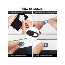 Shockproof Solid Color Lens Protector Ultra Thin Web Camera Cover Slides PVC Camera Privacy Stickers, Fit For Universal Devices, Easy To Attach, Fashionable & Discreet Design Mother's Day Gift - Multicolor - View 5