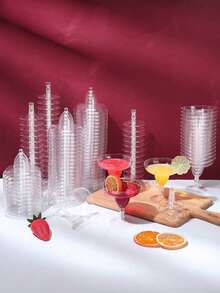 10pcs/Set High-Footed Dessert Cups, Suitable For Desserts, Summer Drinks, Juice, Smoothies, Wine, Cafe, Bar, Party, Birthday, Ice Cream, Reusable - View 2