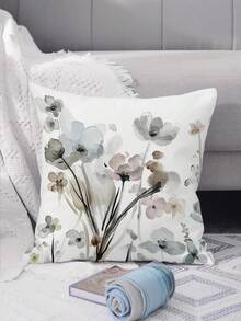 1/2/4 chiếc vỏ gối trang trí họa tiết hoa kích thước 17.7x17.7 inch, vỏ gối vuông trang trí hiện đại cho ghế sofa, phòng ngủ, phòng khách, xe hơi. - Màu Xám nhạt - Xem 4