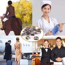 10/20 chiếc lưới tóc vô hình 20 inch đóng gói riêng lẻ, viền co giãn, thích hợp cho ngành dịch vụ thực phẩm, búi tóc, múa ba lê, nấu ăn, màu đen. - Xem 9