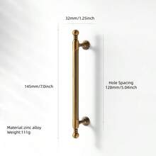 金色全套家具把手，适用于任何家具，包括抽屉、橱柜、门，锌合金材质，法式奢华风格 - 黃銅色 - 查看 19