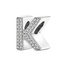 1 Stück S925 Sterling Silber Buchstaben Serie A-Z Perlen, geeignet für DIY Armband, Halskette, Schlüsselanhänger, Anhänger Schmuckherstellung, Geschenk für Frauen, geeignet für Valentinstag, Muttertag - Silber - Übersicht 21