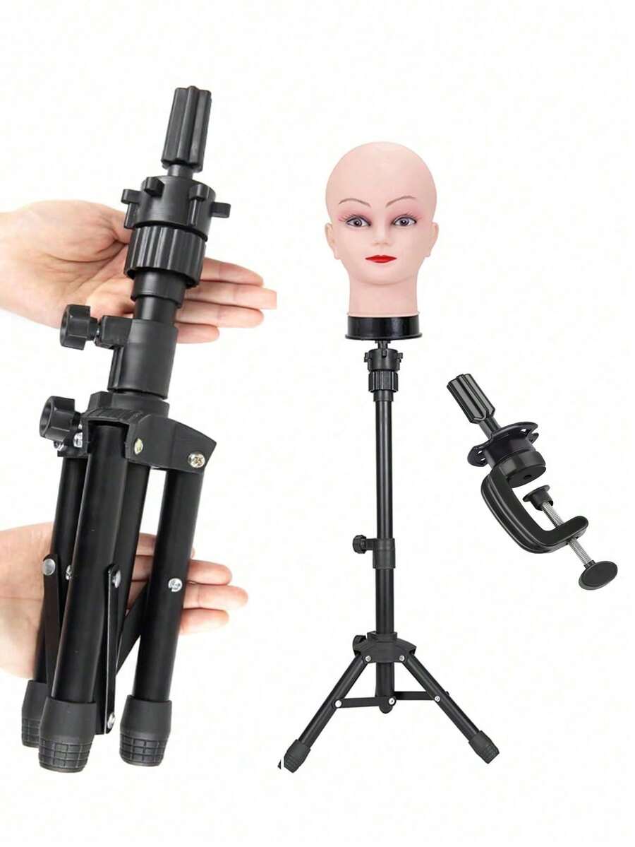 Chân đế ba chân điều chỉnh được 25 inch, giá đỡ đầu ma-nơ-canh để tập làm tóc giả và dùng làm đầu ma-nơ-canh (Không bao gồm đầu ma-nơ-canh) - Xem 1