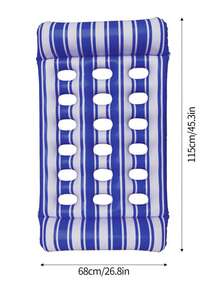 1pc Adult Extra Large Inflatable Floating Mat With Pillow Backrest, Sunbathing Floating Bed Suitable For Lake, Beach, Swimming Pool Party As Floating Toy, Water Lounge, Cool And Dry - Floating Bed - View 19