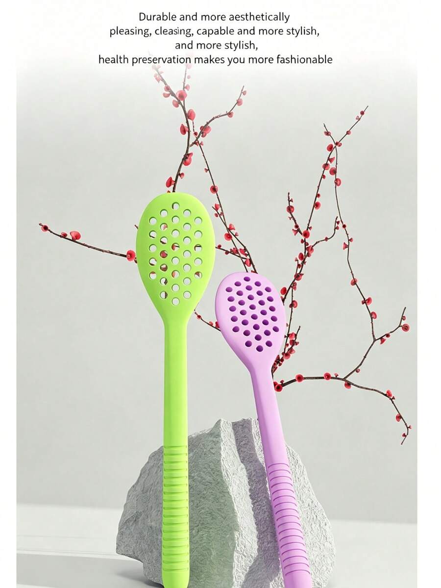 1 cái thớt silicon, búa massage Đông y, gậy bấm huyệt - Xem 1