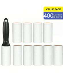 80/160pcs Super Sticky Lint Roller - Pet Hair Remover - Set Includes 1 Handle And 2/4 Refills, Suitable For Car Carpets, Car Seats, Car Interiors, Furniture, Sofas And Clothes - Multicolor - View 11