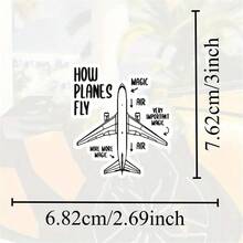 1件 3英吋可拆卸防水戶外PVC耐用乙烯基貼紙 幽默「飛機如何飛行」魔幻航空諷刺迷因 Z世代流行幽默科學金句 適合筆電手機水壺滑板頭盔日記本汽車桿筆記本宿舍裝飾行李箱 適合13-30歲青少年航空愛好者創意裝飾貼紙 防水乙烯基貼紙適用於任何光滑表面 - 3*2.69英寸 - 查看 2