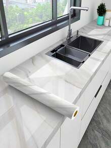 1 pieza Adhesivo de cocina de PVC, adhesivo de renovación de pared impermeable con patrón de mármol moderno para la cocina, adhesivos, adhesivo de pared, adhesivo de vinilo para decoraciones del hogar, artículos de decoración de primavera para refrescar tu hogar, adhesivos de decoración de festivales, regalos de cumpleaños y graduación - Multicolor - Ver 14
