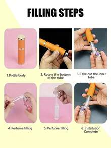 1pc 0.34oz High-Quality Refillable Matte Mini Perfume Bottle, Portable Refillable Atomizer, Travel Sample Perfume Empty Bottle Dispenser, Daily Perfume Bottle, Great Gift For Family Or Friends Travel Essentials School School Supplies Holiday Camping Holiday Essentials Vacation Accessories Perfume For Women Perfume For Men Beach - 黑色 - 查看 5