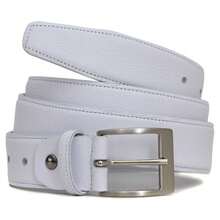 Men's Formal Belt Sport Thin Elegant Synthetic Leather - White - View 5
