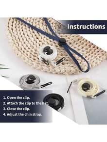1pc New Anti-Wind Cord Cap, Suitable For Baseball Cap, Bucket Hat, Sun Hat, Universal Cap, With Adjustable Anti-Wind Cord, Applicable For Travelers, Fishing Hats, Cap Clips, Travel Bags And Other Scenarios - View 8