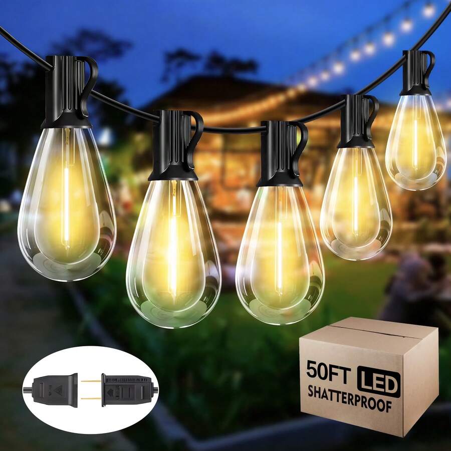 S14 100FT Outdoor Waterproof String Lights 24 Shatterproof Bulbs For Patio Party Deco - View 1