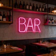 1pc Bar Neon Light Wall Decor LED Night Light, Battery/USB Powered Romantic Fairy Lamp For Party, Birthday, Gaming Room, Home Bedroom Living Room Decoration - BAR Neon Sign - View 14
