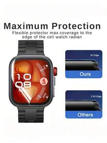 2-5 PIEZAS Película de Hidrogel Protector de Pantalla Curva Completa Compatible con Reloj FIT 3/4/4pro Accesorios Protector de Pantalla 9D para Reloj FIT 3/4/4pro Sin Vidrio - transparente - Ver 8